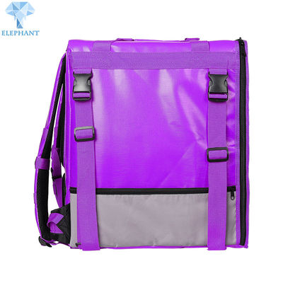 Purple Oxford Insulated Food Delivery Bags Picnic Delivery Backpack For Motorcycle